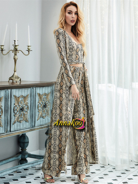 Shop 2021 Snake Skin Cut Out Long Sleeve Prom Jumpsuit Under 82