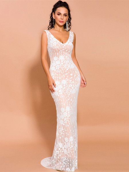 Shop 2021 Ivory Appliques V Neck Mermaid Prom Dress Under 78