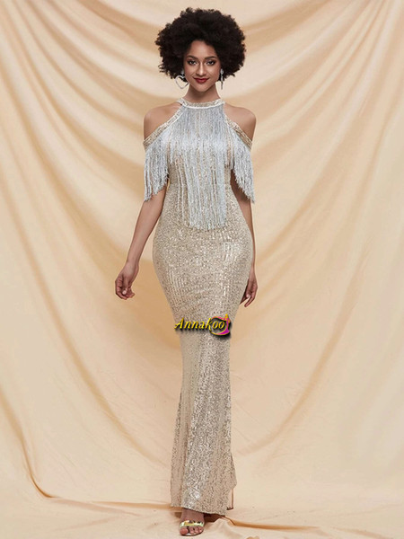 Shop 2021 Sparkle Silver Cold Shoulder Fringe Trim Sequin Prom Dress Under 79