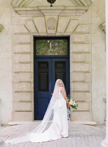 Buy 2021  V Neck Satin Ruffles Back Sheath Column Wedding Dress Under 188