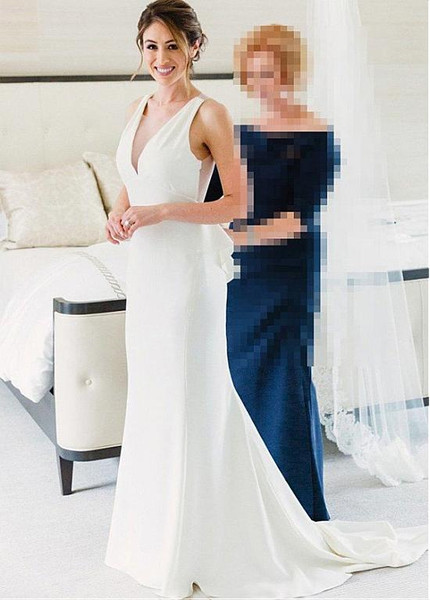 Tulle & Si Miantan Scoop See Through Mermaid Wedding Dress