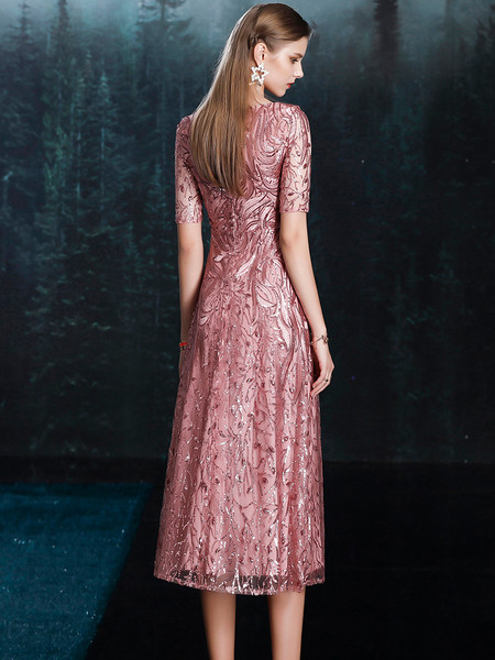Shop Annakoo Pink A Line Half Sleeve Sequin Mother Of The Brides Dress Under 279
