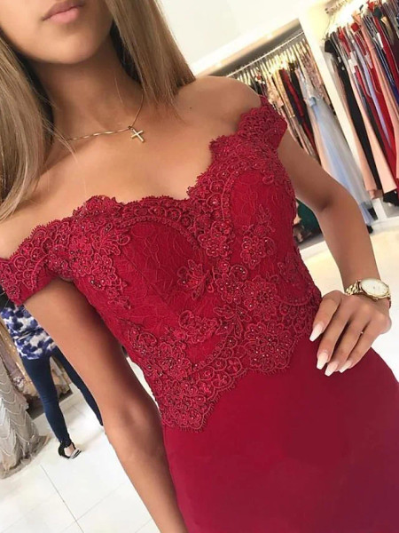 Shop 2022  Knee Length Off Shoulder Short Sleeve Stretch Cocktail Homecoming Dress