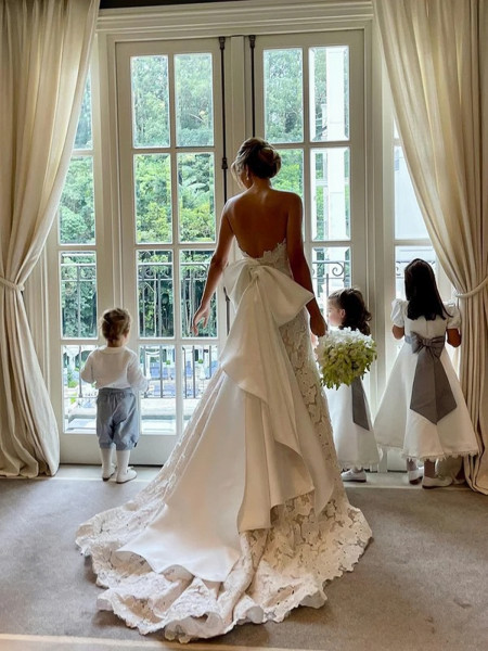 Shop 2023 ANNAKOO Sweetheart Beading Lace A Line Wedding Dress With Detachable Bow Under 245