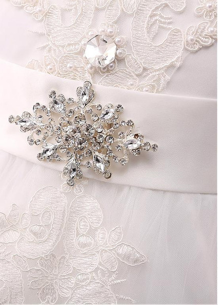 Beading Belt Tulle Jewel Neckline A-line Flower Girl Dress