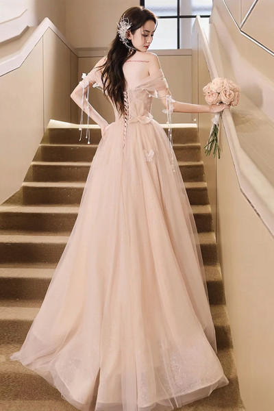 Shop 2024 Annakoo Off The Shoulder Pink Ruched Butterfly Prom Dress Under 158