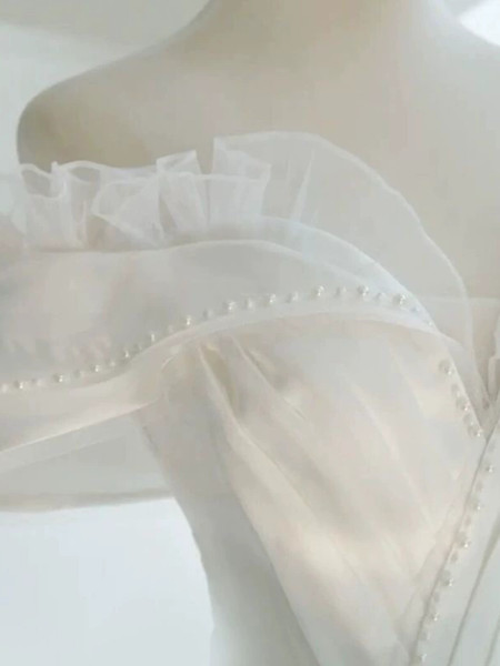 Shop 2024 ANNAKOO Off The Shoulder Bow Satin & Tulle Ball Gown Wedding Dress Under 198