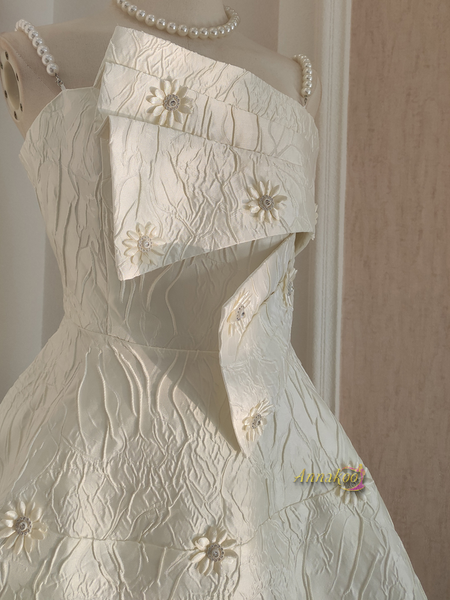 Shop 2024 ANNAKOO Strapless Beading Flower Short Mini A Line Homecoming Dress Under 96