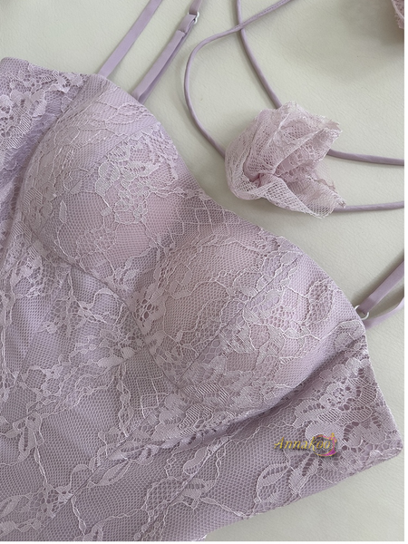 Shop 2024 ANNAKOO Purple Lace A Line Halter Flower Short Mini Homecoming Dress Under 97