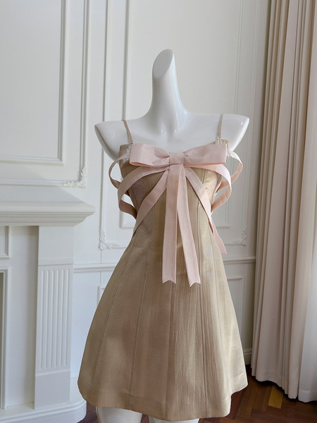 Shop 2024 ANNAKOO Champagne A Line Short Mini Spaghetti Straps Homecoming Dress Under 139