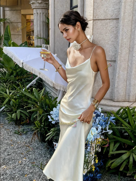 Shop 2024 Annakoo Spaghetti Straps Satin Satin Ankle Length Homecoming Dress Under 98