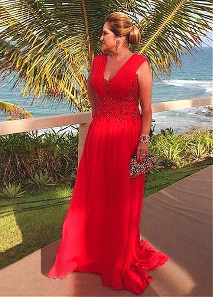 red mother of the bride gowns