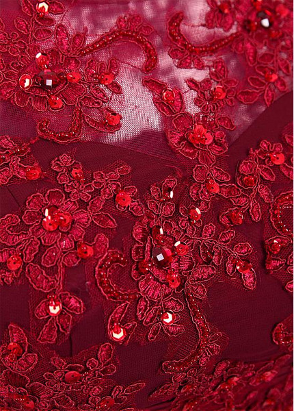 Chiffon Scoop Burgundy A-line Mother Of The Bride Dresses