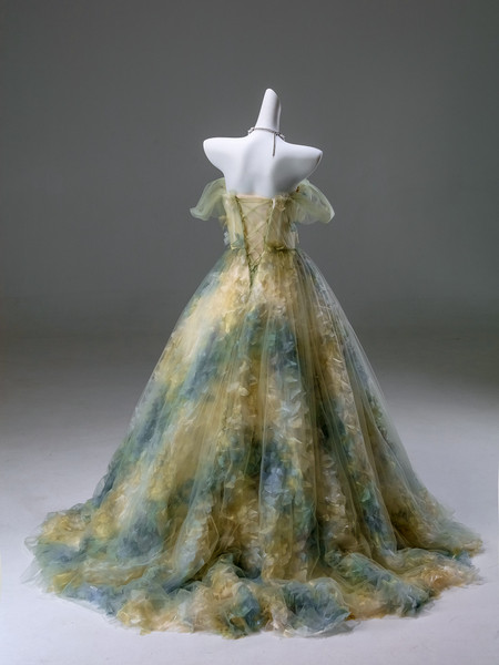 Shop 2025 ANNAKOO Green Ruffles Layers Tulle Floral Prom Dress Under 476