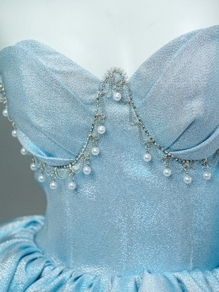 Shop 2025 ANNAKOO Blue A Line Sweetheart Layers Sparkle Prom Dress Under 387