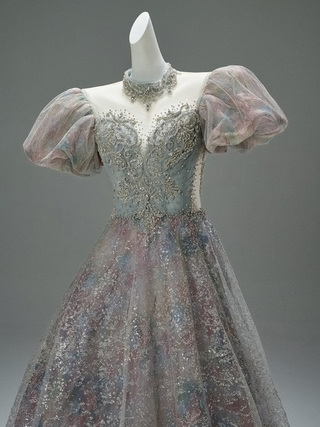 Shop 2025 ANNAKOO Puffy Sleeve Sweetheart Sequin A Line Prom Dress Under 498