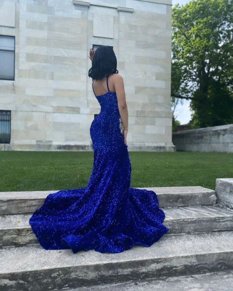 Shop 2025 ANNAKOO Beads Sequins Red Spaghetti Straps Mermaid Evening Dress  Under 238