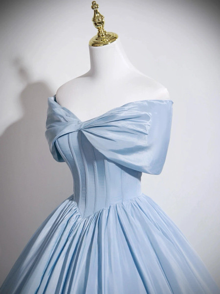 Shop 2026 ANNAKOO Light Blue Off The Shoulder A Line Corset Prom Dress Under 175