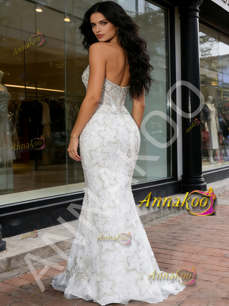 Shop 2026 Annakoo Sweetheart Sparkle Trumpet Mermaid Tulle Prom Dress Under 289