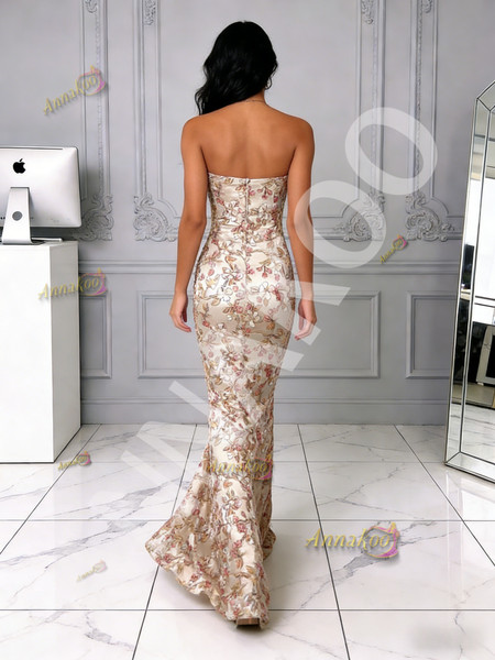 Shop 2026 ANNAKOO Sweetheart Trumpet Mermaid Lace Champagne Prom Dress Under 189