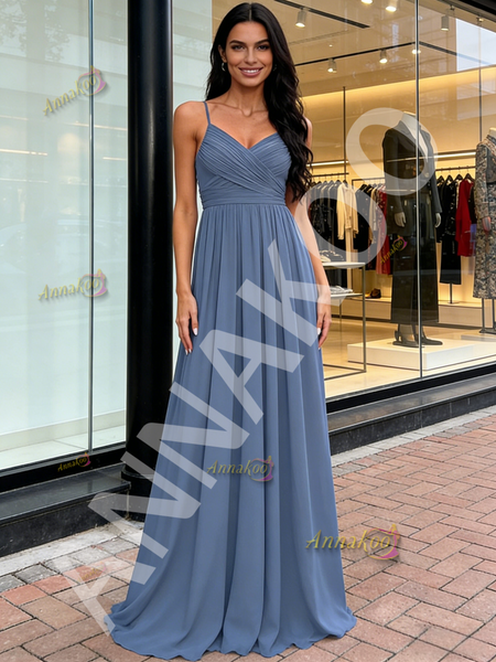 Shop 2026 ANNAKOO V Neck Chiffon Ruched A Line Burgundy Prom Dress Under 129