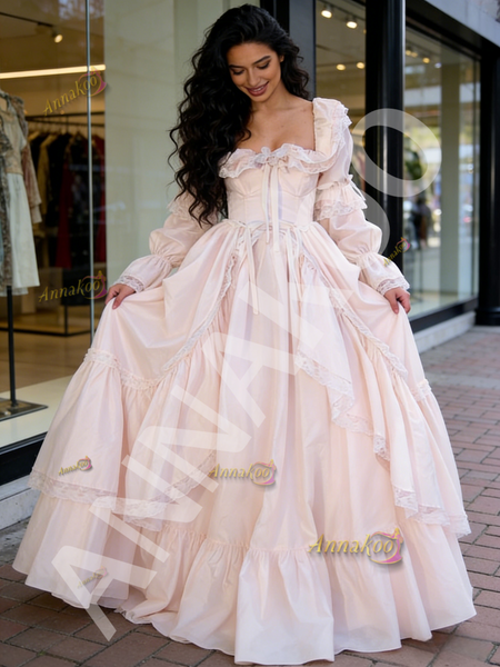 Shop 2026 ANNAKOO Pink Tulle Sparkle Ball Gown Ruffles Prom Dress Under 288
