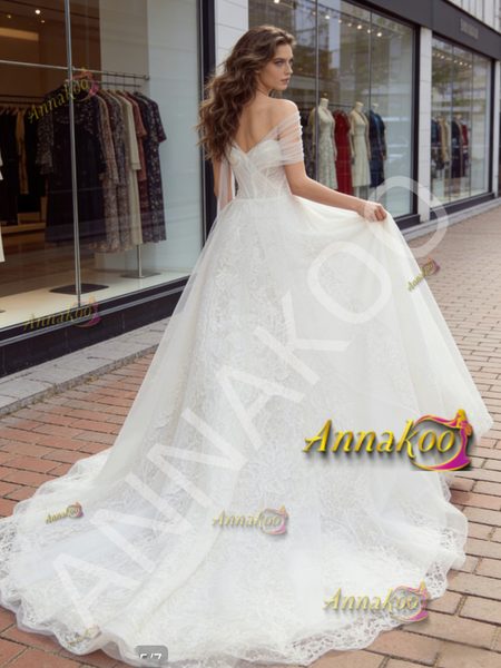 Shop 2026 One Shoulder A Line Lace Tulle Appliques Wedding Dress Under 289