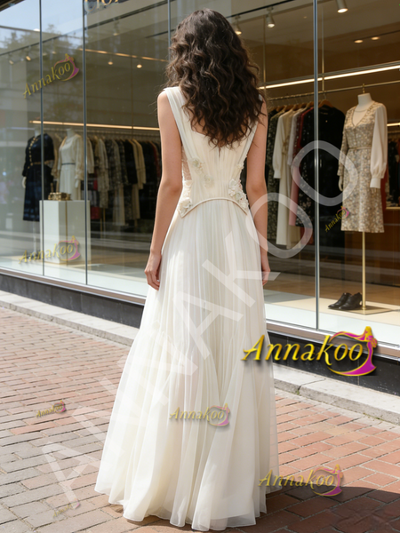 Shop 2026 ANNAKOO Halter A Line Tulle Flowers Wedding Dress Under 298