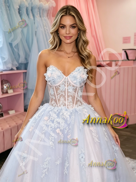 Shop 2026 ANNAKOO Spaghetti Straps Tulle Appliques Purple A Line Prom Dress Under 229