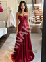 Shop 2026 ANNAKOO Burgundy Lace Sweetheart A Line Tulle Prom Dress Under 189