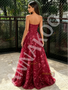 Shop 2026 ANNAKOO Burgundy Lace Sweetheart A Line Tulle Prom Dress Under 189