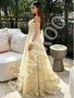 Shop 2026 ANNAKOO Long Sleeve Yellow Off The Shoulder A Line Prom Dress Under 189