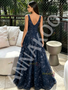 Shop 2026 ANNAKOO Deep V Neck Navy Blue A Line Lace Prom Dress Under 189