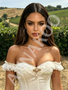 Shop 2026 ANNAKOO Off The Shoulder Ivory Organza Ruffles Prom Dress Under 189