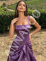 Shop 2026 ANNAKOO Purple Organza Straps Ruffles A Line Prom Dress Under 179