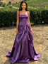 Shop 2026 ANNAKOO Purple Organza Straps Ruffles A Line Prom Dress Under 179