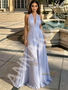 Shop 2026 ANNAKOO Light Purple Halter Pleats A Line Chiffon Prom Dress Under 149