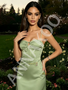 Shop 2026 ANNAKOO Spaghetti Straps Green Sheath Column Backless Satin Prom Dress Under 129