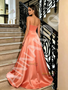 Shop 2026 ANNAKOO Orange Spaghetti Straps Satin A Line Satin Prom Dress Under 129