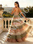Shop 2026 ANNAKOO V Neck Layers Brown Green Tulle A Line Prom Dress Under 229