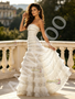 Shop 2026 ANNAKOO White Ruffles Strapless Sequin A Line Prom Dress Under 229