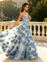 Shop 2026 ANNAKOO Scoop Sheer Tulle A Line 3D Rose Flower Prom Dress Under 239