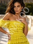 Shop 2026 ANNAKOO Yellow Off The Shoulder Ruffles A Line Prom Dress Under 198