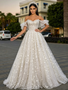 Shop 2026 ANNAKOO Off The Shoulder Beading Tulle Lace A Line Wedding Dress Under 359