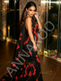Luxury Red Beading V Neck Cape Trumpet Mermaid Prom Dress