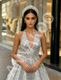 Shop 2026 ANNAKOO V Neck Beading A Line Sequin Beading Silver Tulle Prom Dress With Bow Under 498