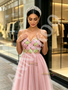 Shop 2026 ANNAKOO Spaghetti Straps Pearls Tulle A Line Pink Prom Dress Under 198