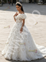 Off The Shoulder Beading Heart Ruffles Ball Gown Prom Dress