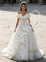 Off The Shoulder Beading Heart Ruffles Ball Gown Prom Dress