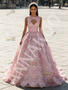 Shop 2026 ANNAKOO Pink Heart Pearls Keyhole A Line Jewel Tulle Prom Dress Under 298